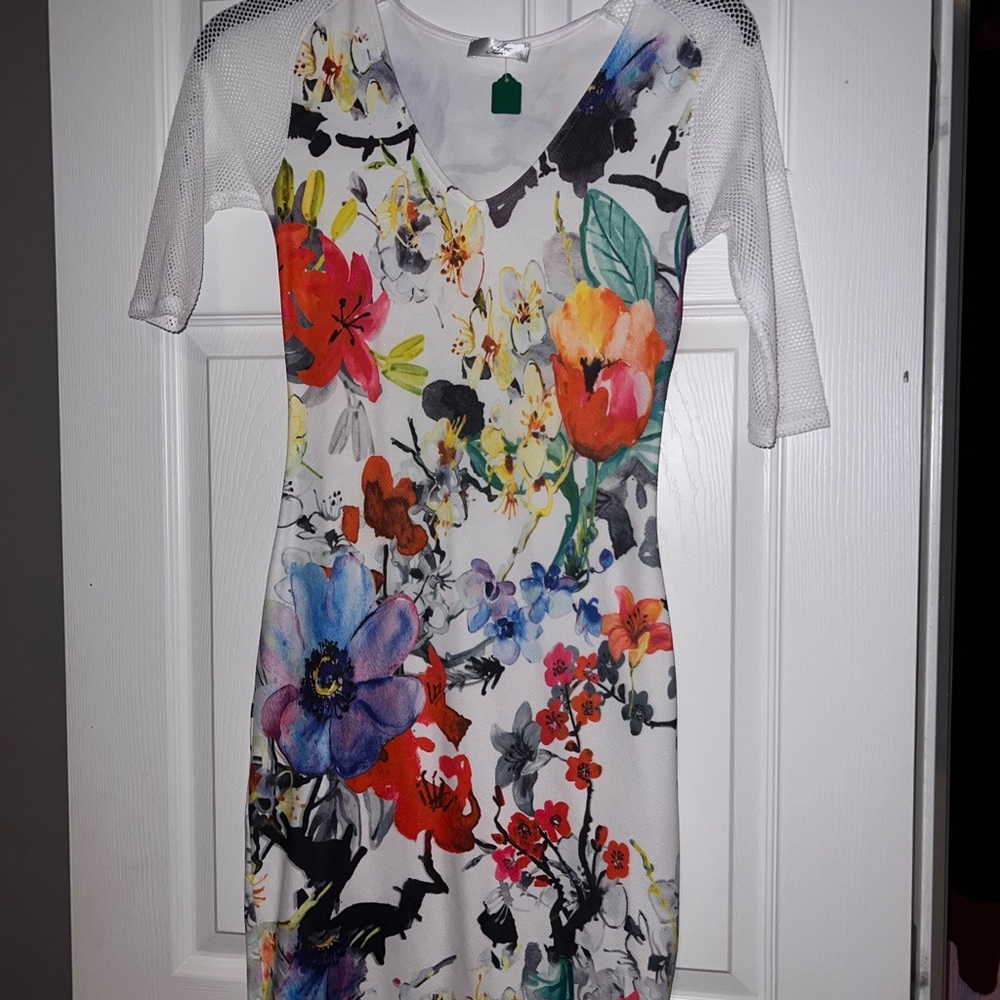 Floral Multicolor Women's Dress
